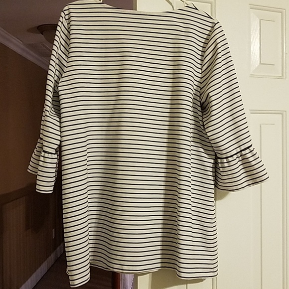 Striped Bell Sleeved Alfani Blouse - Picture 4 of 4